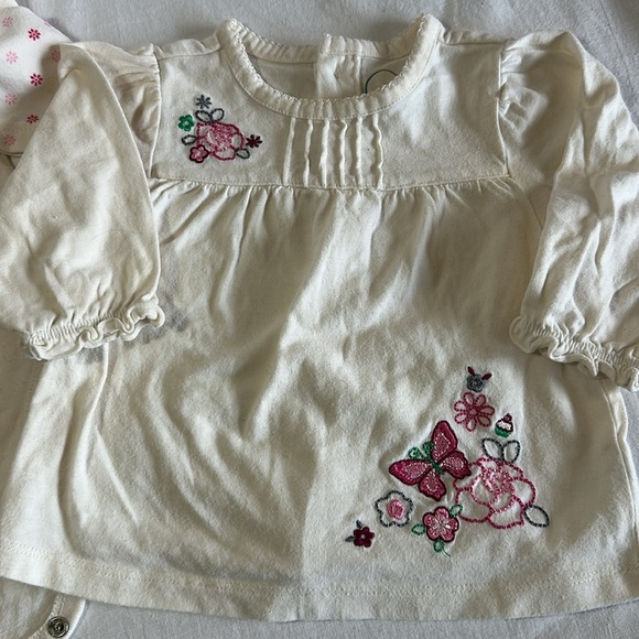 The Children's Place - Cream Baby long sleeve top with Embroidered flowers - Picture 1 of 3